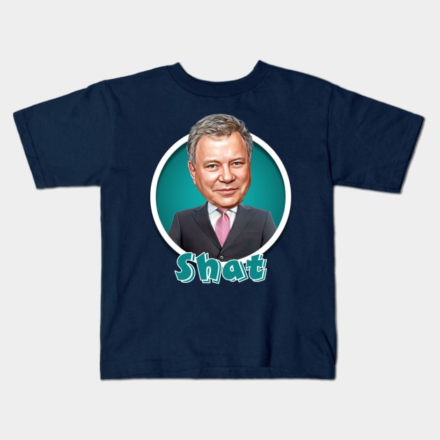 William Shatner Kids T-Shirt by Indecent Designs